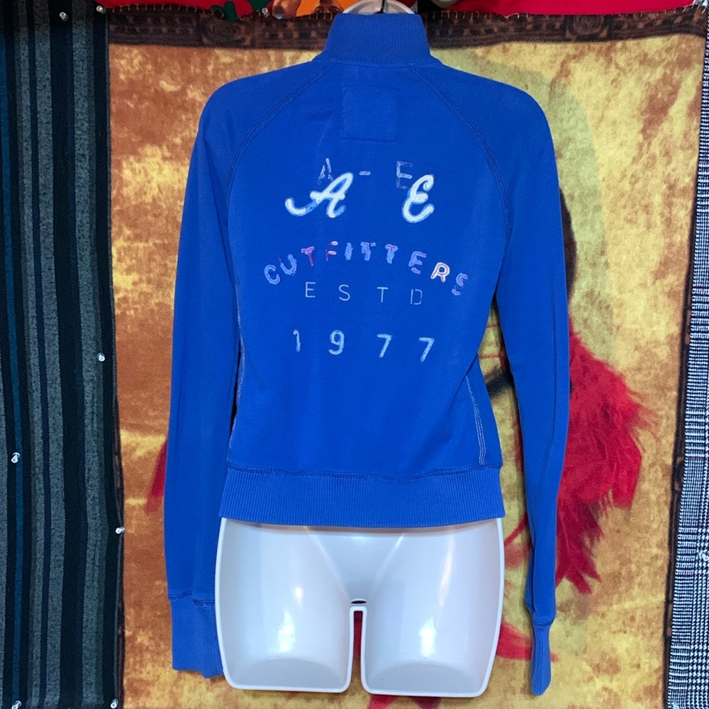 AMERICAN EAGLE OUTFITTERS-blue EAGLE FLEECE long sleeve full-zip sweatshirt - Picture 5 of 10